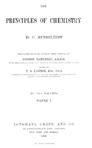 [Gutenberg 51326] • The Principles of Chemistry, Volume I